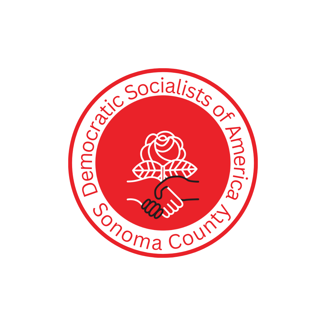 Seal of the Sonoma County Democratic Socialists of America. Included on many documents involved in the chapter meeting.