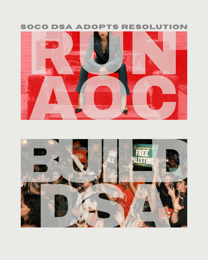 SoCo DSA Adopts Resolution: Run AOC, Build DSA.
